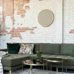 SEOUL Miroirs|Miroir rond avec cadre en aluminium noir ø60 cm