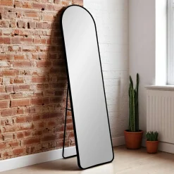 SEOUL Miroirs|Miroir sur pied avec cadre noir 40x150 cm