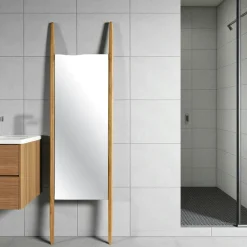 IENA Miroirs|Miroir sur pieds en bois clair - style épuré, 170 cm