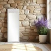 HILO Miroirs|Miroir vertical blanc - motif rose
