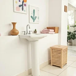 Olga Meubles De Salle De Bains·Rangement Salle De Bains|Panier à linge hévéa 38x38x56cm