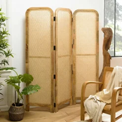 MALAGA Meubles De Chambre·Paravents|Paravent en cannage et bois de manguier