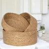 Rangements Déco·Paniers / Boîtes De Rangement|Vannerie Rotin|Petit panier de rangement rond en jonc de mer (lot de 3)