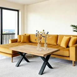 JENA Bouts De Canapé En Métal|Petite table d'appoint dorée carrée - finition mate