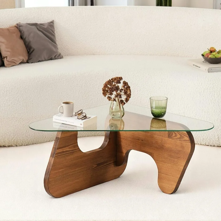 JENA Bouts De Canapé En Métal|Bouts De Canapé En Bois|Petite table d'appoint noire carrée - finition mate