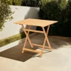 SORA Tables De Jardin|Petite table de jardin pliante en bois 80 cm