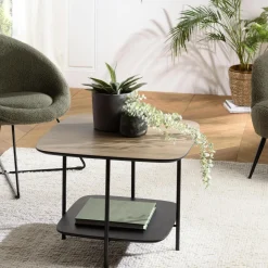 Landaise Tables Basses Carrées|Petite table de salon carrée angles arrondis