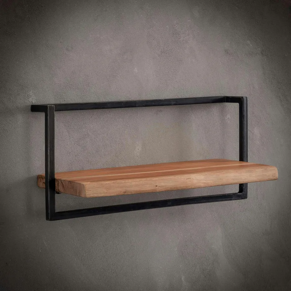 Melbourne Meubles De Salon·Etagères Murales|Meubles De Rangement·Etagères Murales|Petite étagère murale bois métal (lot de 5)