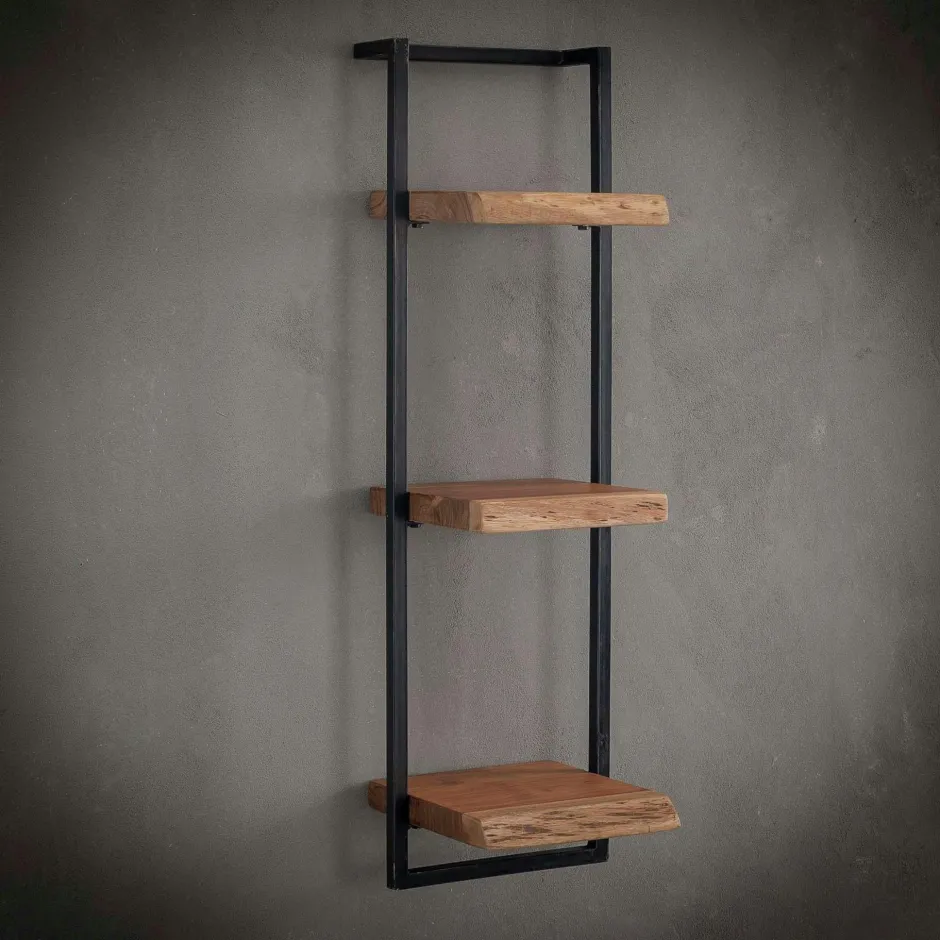 Melbourne Meubles De Salon·Etagères Murales|Meubles De Rangement·Etagères Murales|Petite étagère murale bois métal (lot de 5)