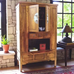 Maori Meubles De Salle À Manger·Meubles Bar|Placard Bar chinois Hévéa massif 170cm