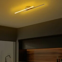 VIESTE Suspensions / Lustres|Plafonnier design LED - 2 barres métal noir