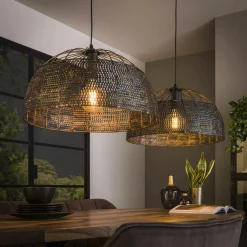 TRIBECA Lampes À Poser·Lampe Style Industriel|Suspensions / Lustres|Plafonnier en métal effet maille ø 40 cm