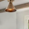 URLA Suspensions / Lustres|Plafonnier vintage – forme conique, finition cuivrée