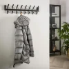 RALF Univers Déco·Design Contemporain|Meubles D'Entrée·Portemanteaux|Portemanteau mural anthracite 16 patères