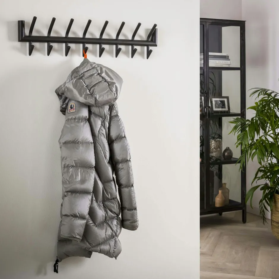 RALF Univers Déco·Design Contemporain|Meubles D'Entrée·Portemanteaux|Portemanteau mural anthracite 16 patères