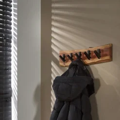 TRIBECA Meubles D'Entrée·Portemanteaux|Portemanteau mural bois massif 5 crochets