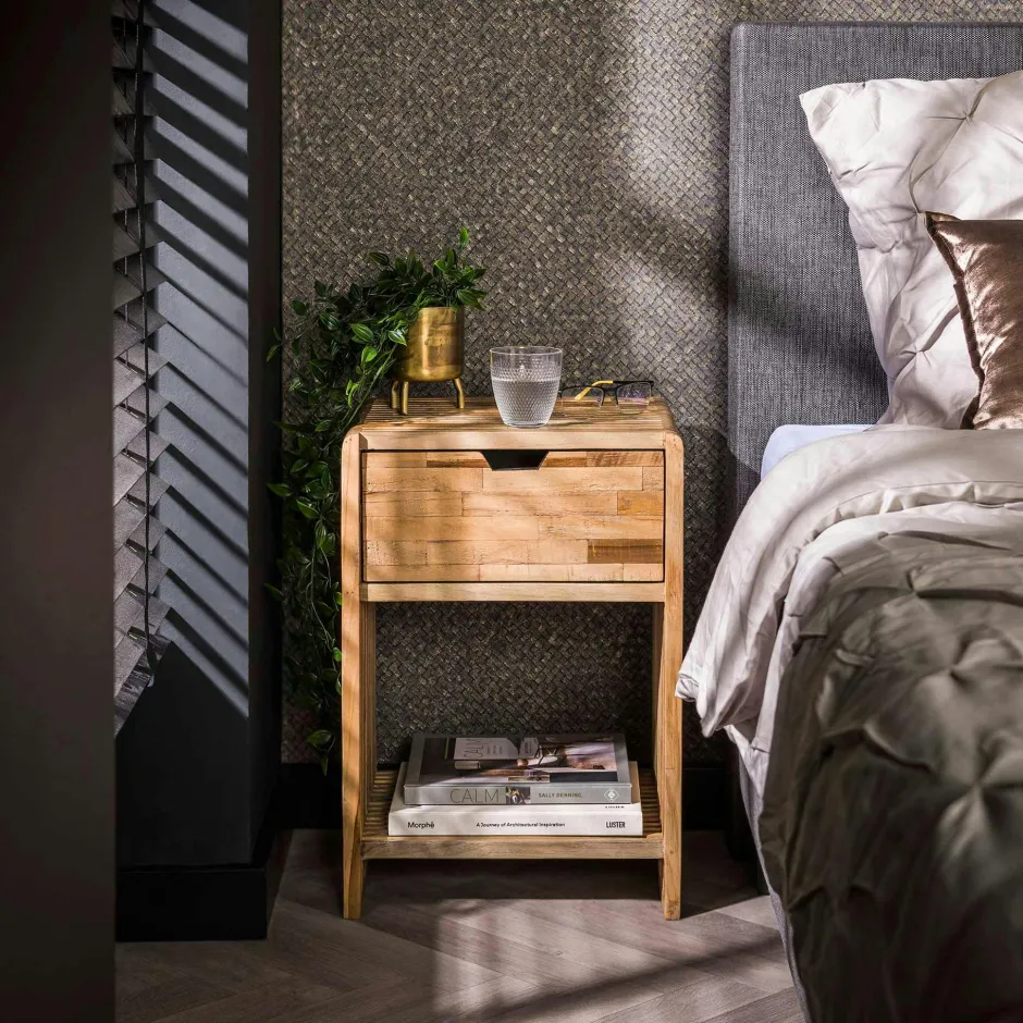 OMSK Meubles D'Entrée·Portemanteaux|Portemanteaux Industriels|Portemanteau mural bois recyclé brut 7 crochets 1 étagère