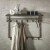 RALF Meubles D'Entrée·Portemanteaux|Portemanteau mural vintage 1 étagère 12 crochets
