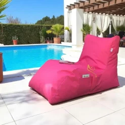 ARTA Transats / Bains De Soleil|Pouf bain de soleil XXL imperméable – rose