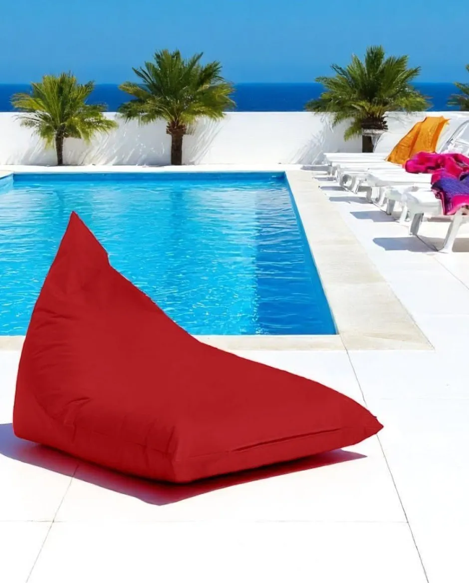 ARTA Coussins / Poufs De Jardin|Pouf berlingot extérieur rouge