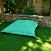 ARTA Coussins / Poufs De Jardin|Pouf coussin de sol extérieur turquoise - 100 cm
