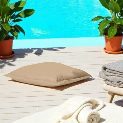 ARTA Coussins / Poufs De Jardin|Pouf coussin de sol extérieur imperméable - taupe