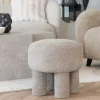 BRUGES Meubles De Salon·Poufs|Pouf de salon gris clair sur pieds