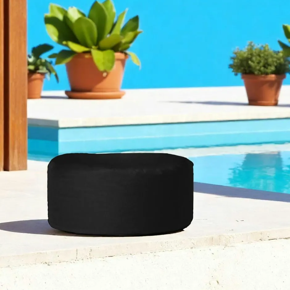 ARTA Coussins / Poufs De Jardin|Pouf extérieur imperméable orange - forme ronde