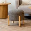 BRUGES Rangements Déco·Malles|Meubles De Salon·Poufs|Pouf marron avec rangement, pieds en bois blond