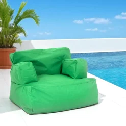 ARTA Coussins / Poufs De Jardin|Pouf XXL extérieur avec accoudoirs - vert