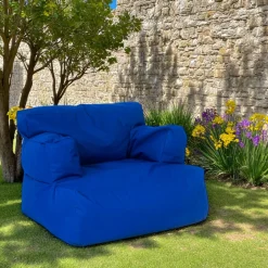 ARTA Coussins / Poufs De Jardin|Pouf XXL extérieur avec accoudoirs - noir