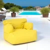 ARTA Coussins / Poufs De Jardin|Pouf XXL extérieur avec accoudoirs - jaune