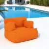 ARTA Coussins / Poufs De Jardin|Pouf XXL extérieur avec accoudoirs - orange
