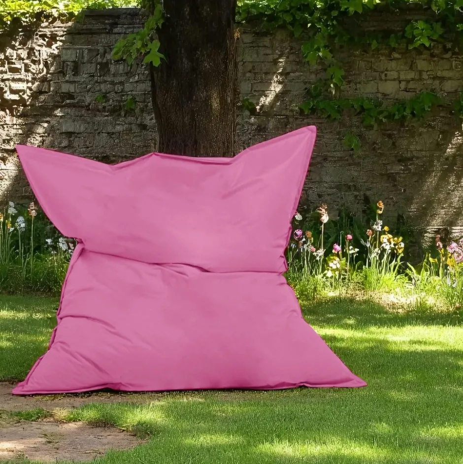 ARTA Coussins / Poufs De Jardin|Pouf XXL extérieur rose 180 cm