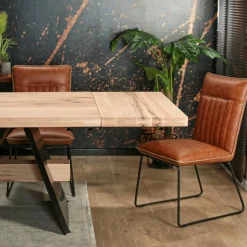 CORNWALL Rallonges De Tables À Manger|Rallonge pour table rectangulaire en chêne blanc avec poutre centrale 240 cm (50 cm)