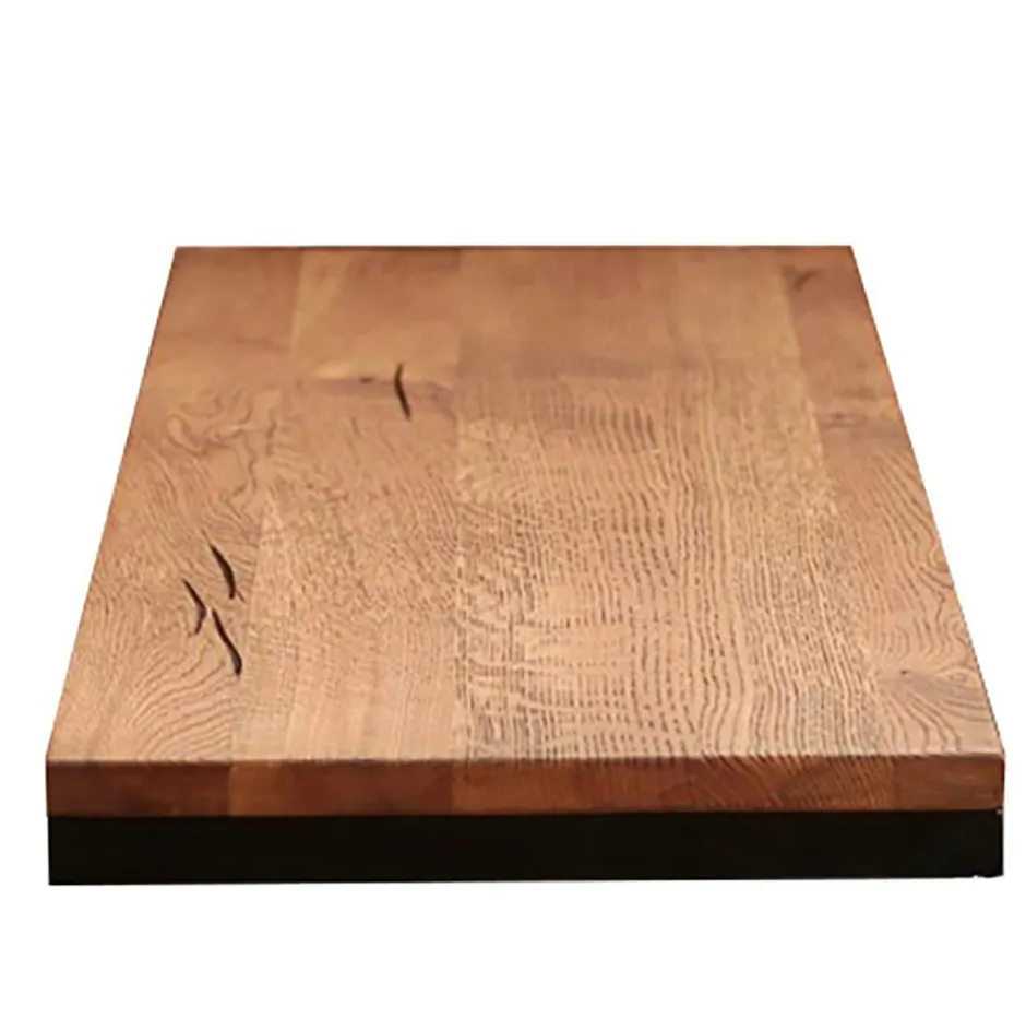 PALERME Rallonges De Tables À Manger|Rallonge pour table ronde extensible en chêne brun 120 cm (40 cm)