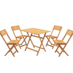 SORA Salons De Jardin·Ensemble Repas|Tables De Jardin|Salon de jardin balcon - pliant, confort (5 pièces)