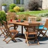 MACAO Salons De Jardin·Ensemble Repas|Salon de jardin en teck huilé Table ovale 120/180cm 6 chaises