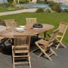SUMMER Salons De Jardin·Ensemble Repas|Salon de jardin Teck table ovale 180x100cm 6 chaises