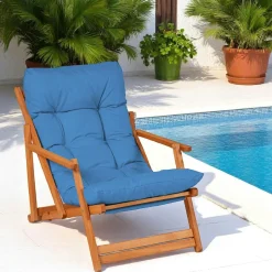 SORA Salons De Jardin·Salons Détente|Transats / Bains De Soleil|Salon jardin détente bleu - 2 assises confort