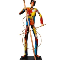 Objets Décoration·Figurines / Statues|Sculpture moderne en métal peint contrebasse