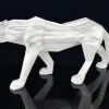 Objets Décoration·Figurines / Statues|Sculpture moderne panthère blanche effet marbre 68 cm