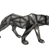 Objets Décoration·Figurines / Statues|Sculpture moderne panthère gris anthracite 68 cm