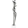 Objets Décoration·Figurines / Statues|Sculpture moderne silhouette de femme couleur argent 70 cm