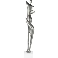 Objets Décoration·Figurines / Statues|Sculpture moderne silhouette de femme couleur argent 70 cm