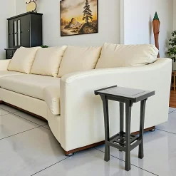 Maori Sellettes En Métal|Sellette hévéa 55x40x91cm