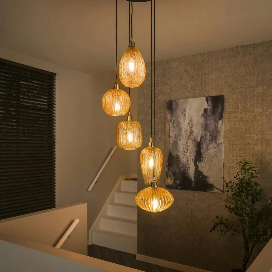 BIEL Suspensions / Lustres|Suspension blanche moderne - forme florale