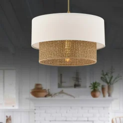 AROSA Suspensions / Lustres|Suspension bohème en jute naturelle – forme boule