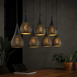 RALF Suspensions / Lustres|Suspension contemporaine ajourée 3 lampes forme bougie