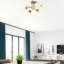 SIERRE Suspensions / Lustres|Suspension cuisine design – 7 globes sur barre